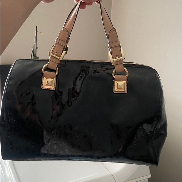 Michael Kors Black and Brown Satchel - Picture 3 of 12
